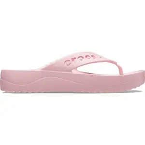 Crocs Women's Baya Flip Flop Platform Sandals - Barely Pink 6