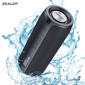【ZEALOT】Portable wireless speaker with 10W, high fidelity sound and audio, RGB ambient light, outdoor Bluetooth speaker surround sound, TWS pairing,long battery life,supports USB/TF/AUX/BT smartphones. Ideal choice for family/car/party/camping/gift giving