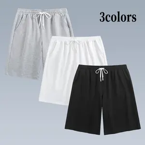 240G Casual Shorts Cotton Elastic Waist Drawstring Shorts Lightweight Summer Beach Shorts for Women Men