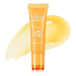 GECOMO Lip Glowy Balm, Moisturizing Lip Gloss, Nourishing Glossy Transparent Plumping Oil, Non-sticky Tinted Toot Lip Balm for Lip Care (PEACH) 0.35oz Hydrating Moisturize