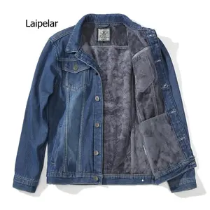 Winter Men Denim Jacket and Coat Cowboy Thick Warm Fleece Wool Liner Denim Jeans Outwear Jacket Parka Sherpa Man Clothing