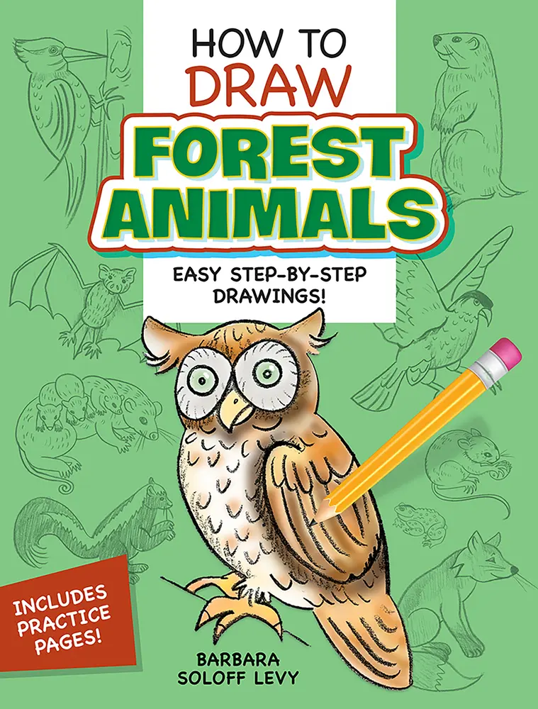 USED Educational Book - How to Draw Forest Animals: Step-By-Step Tutorial by Soloff Levy, Barbara (Paperback, English) - Sketch, Animal Design, Moose, Raccoon, Fox Art Guide