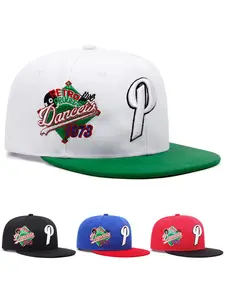 2025 Creative Personality Fashion New Flat Edge Hat Side 1973 Letter P Embroidery Men's Street Pop Hip Hop Hat Street Dance Skateboard Hat Women's Outdoor Cycling Sports Sunshade Hat Daily Leisure Commuting Decoration Baseball Hat, Graphic Hat