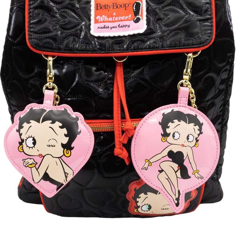 Whatever Makes You Happy Betty Boop Mystery Bag Icons Padded Vinyl Bag Charms