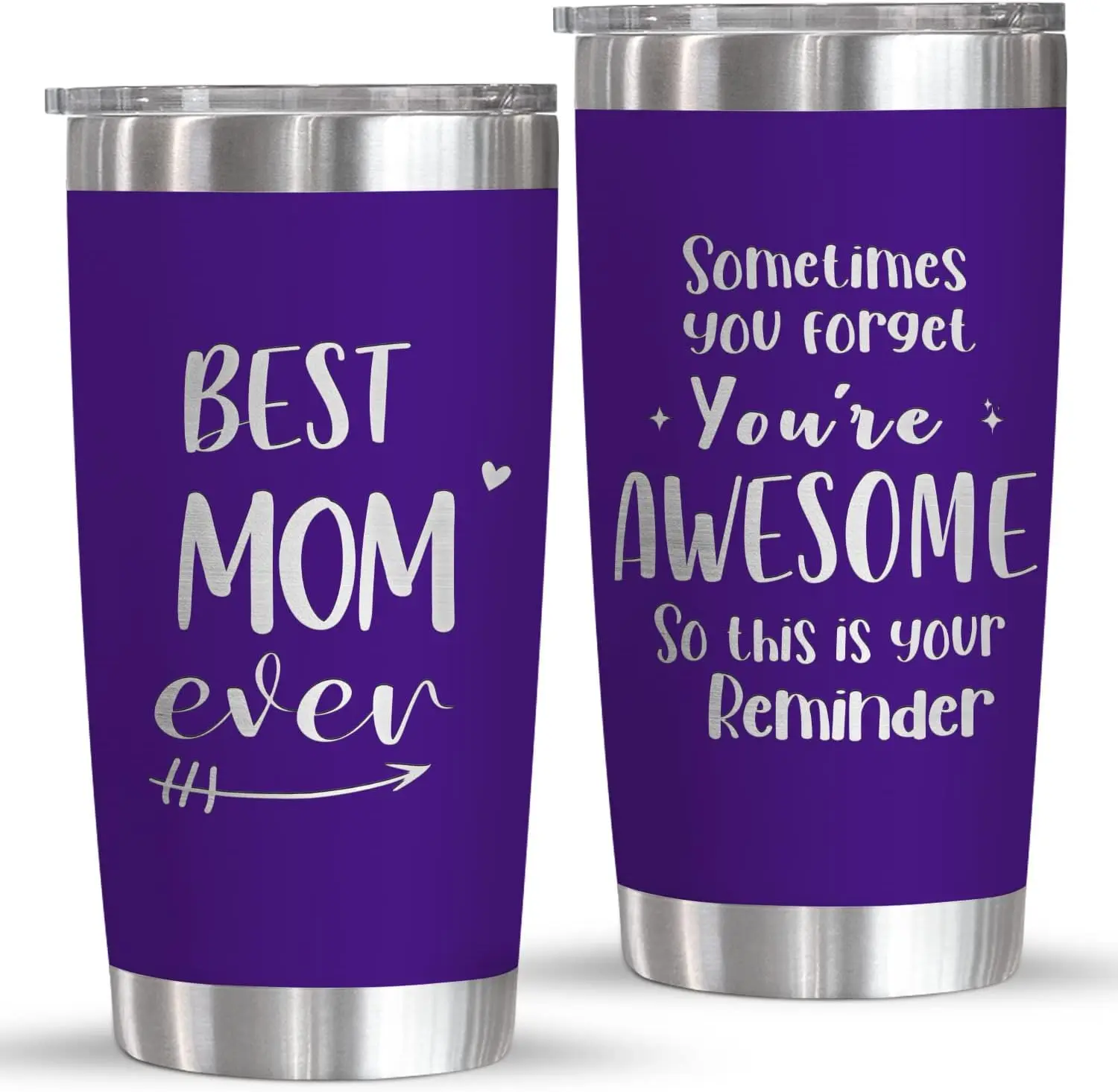 Daughter Son Gifts for Mom - Mothers Day, Christmas, Valentine's Day, Birthday Gifts for New Mom - 20 Oz Laser Engraved Tumbler