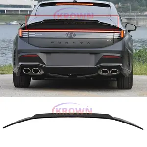 FOR 2023-2026 HYUNDAI SONATA GLOSSY BLACK V STYLE REAR TRUNK SPOILER WING LID