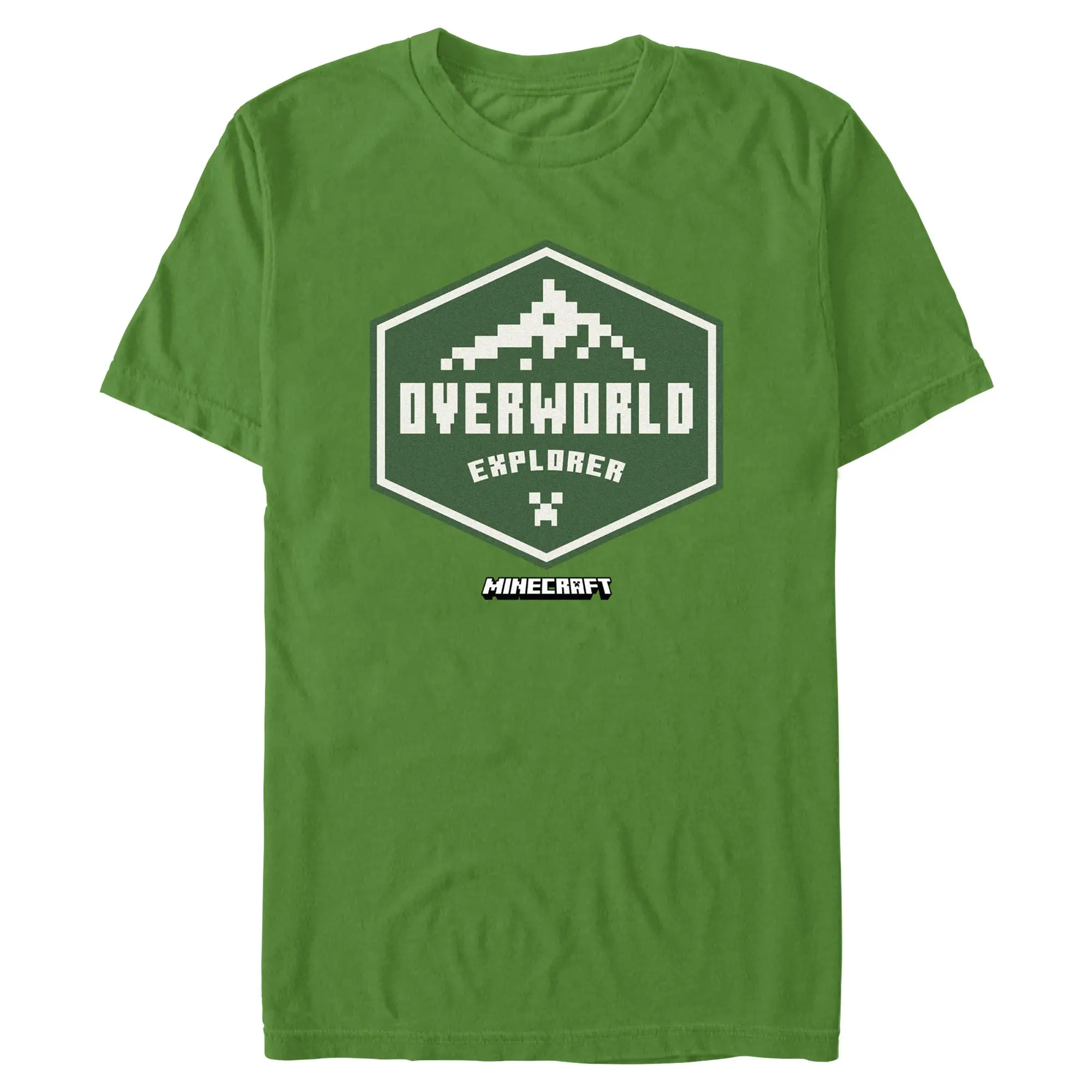 Mens Minecraft Overworld Explorer Badge T Shirt