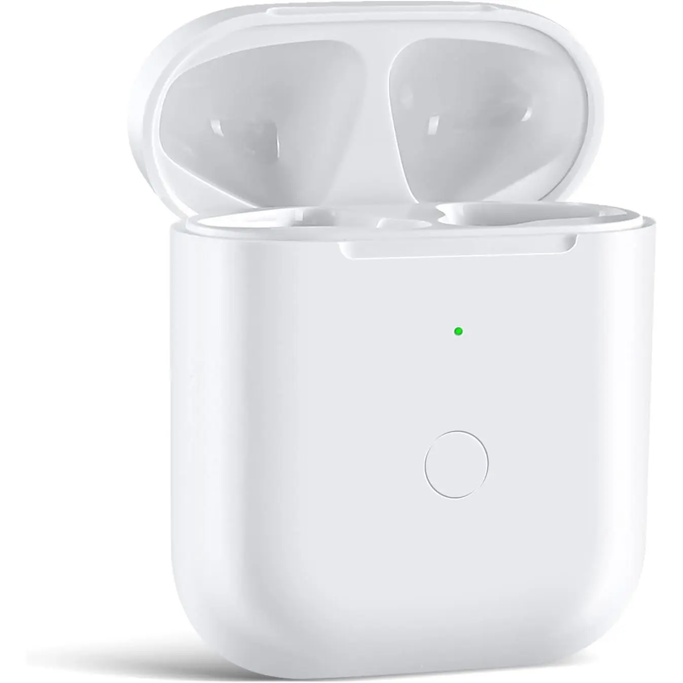 Wireless Charging Case Compatible with AirPod 2 1, Air Pod Charger Case Replacement with Bluetooth Pairing Sync Button, No Earbuds, White