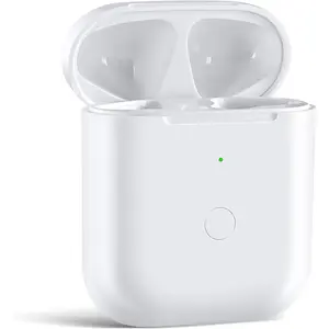 Wireless Charging Case Compatible with AirPod 2 1, Air Pod Charger Case Replacement with Bluetooth Pairing Sync Button, No Earbuds, White