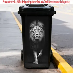 Lion Design Waterproof Self-Adhesive Vinyl Sticker for Outdoor/indoor Use, Decorative Bin Decal for Home/kitchen, Self Adhesive Stickers