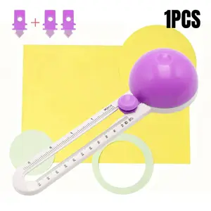 1PCS Circular Cutter/ 3PSC Cutter Heads,with Replaceable Cutter Heads, A Hand-operated Rotary Cutting Tool,Cardboard Circle Cutter, Adjustable Craft Cutting Tools