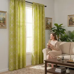 2 Panels 52x90 inches Heavy Diamond Jacquard Curtains Rod Pocket 180-200G Weight Blackout Machine Washable for Christmas Decor Geometric Design Home Textile DA02 cortinas para salas，curtains for bedroom