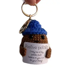 Knitted Positive Potato Detachable Keychain