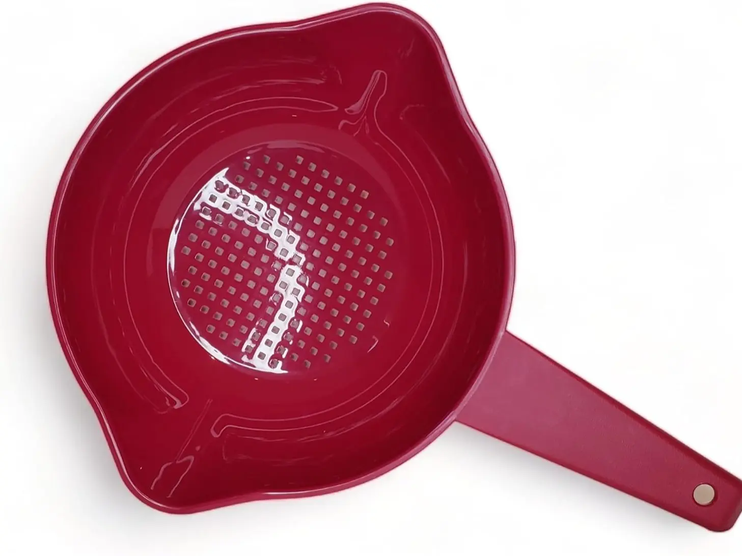 1 Quart Colander Strainer with Handle Burgandy 1 Quart Colander Strainer with Handle Burgandy