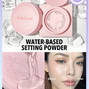 SHEGLAM Hydro-Touch Refreshing Setting Powder Water-Based Oil Control Loose Setting Powder Matte Pore-less Hydrating Long Lasting Powder Black Friday Pink Powder