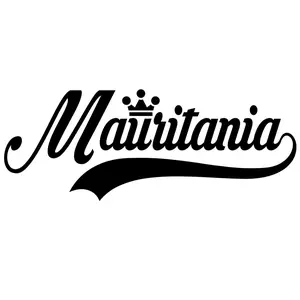 Mauritania Wall Sticker... 23 inch Longest Dimension Mauritania Vinyl Wall Art Quote Decor Words Black Color Wall Vinyl Decal Sticker