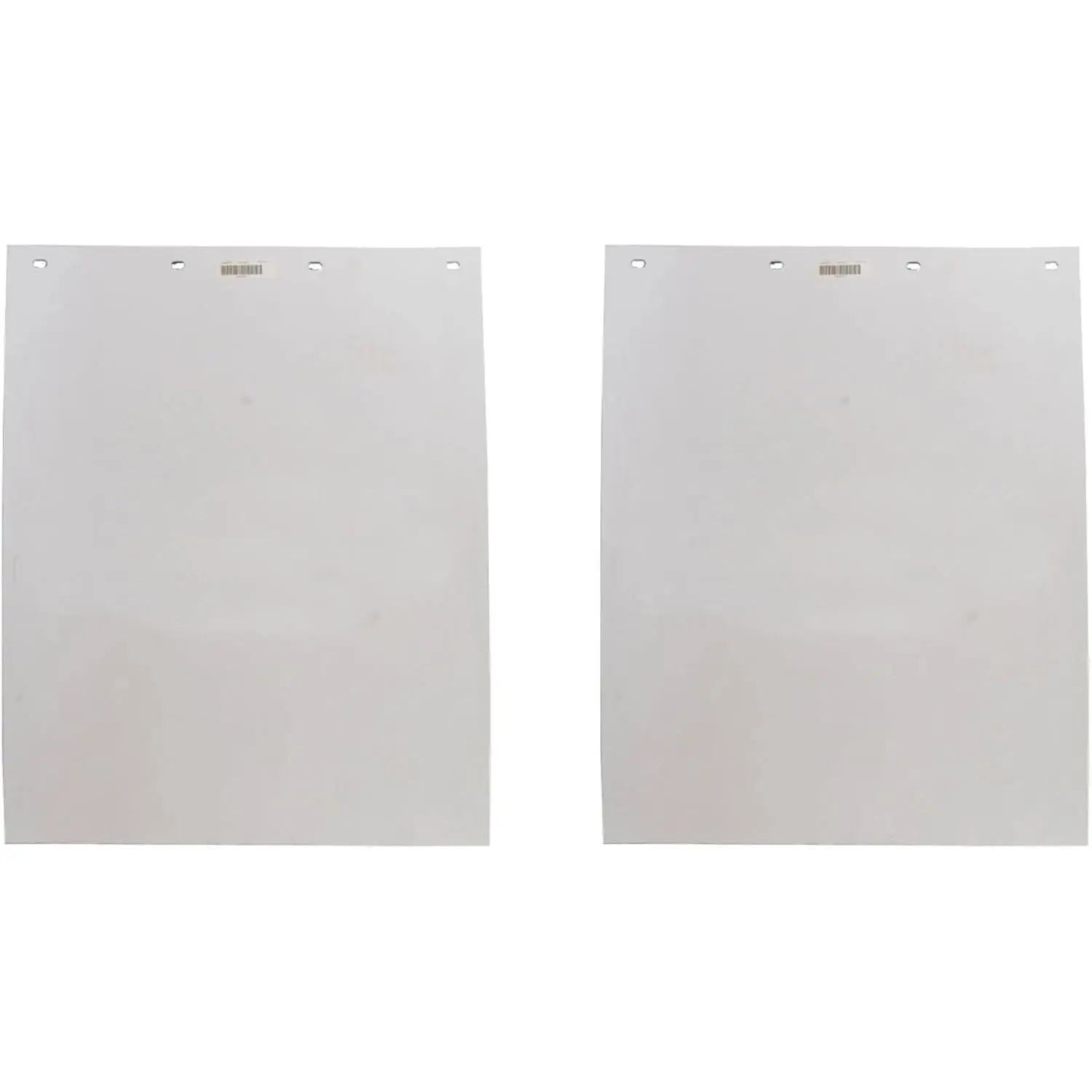 Plain White PACCAR 24" x 30" Polyethylene Semi Truck Mud Flaps-Set of 2