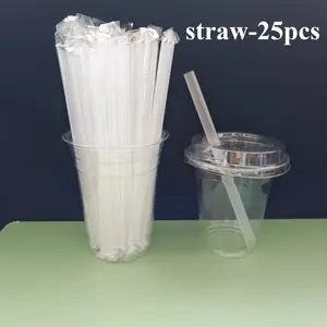 Independent packaging straw, large straw, clean and hygienic, suitable for multi person gatherings, milk tea straw, juice straw