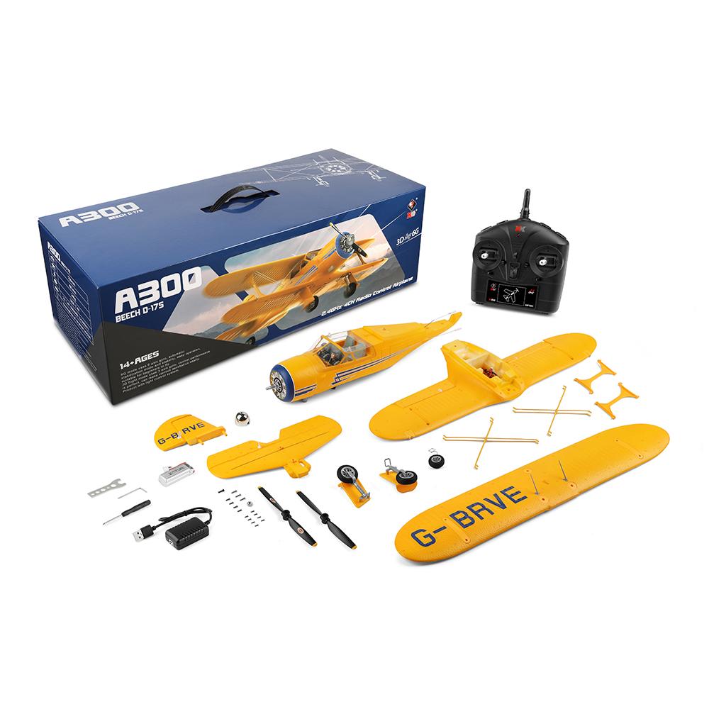 XK A300-Beech D17S Biplane 3D/6G System RTF Fixed Wing RC Airplane XK A300-Beech D17S Biplane 3D/6G System RTF Fixed Wing RC Airplane
