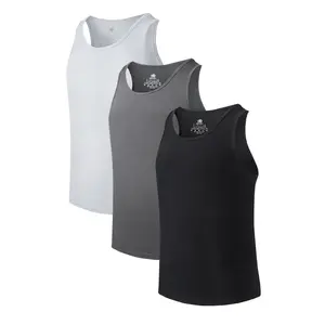 David Archy Men's Tank Top Undershirts Bamboo Rayon Tank Shirt Moisture-Wicking A-Shirt for Men, 3 Pack, Gift Sets for Boyfriend Vests Casual