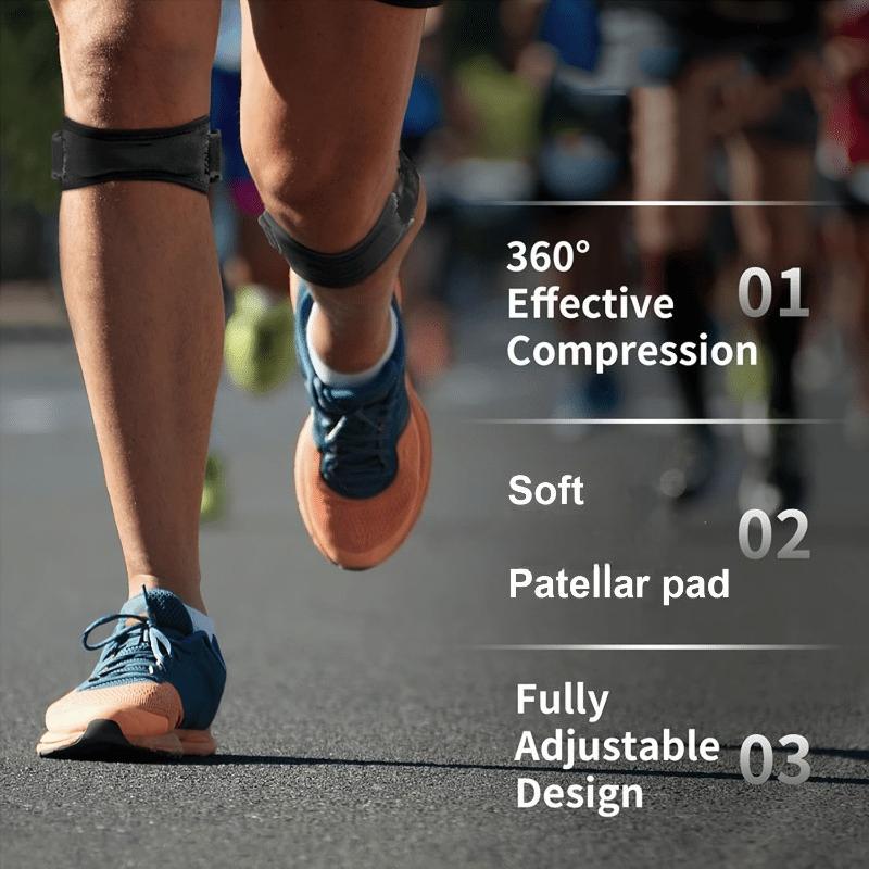 Knee Support Patella Strap - Adjustable Breathable Non-slip Suitable for Running Hiking Football Basketball Suitable for Sports and Casual Wear Unisex Design Hiking Gear