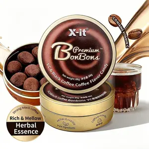 X-it Iced Coffee Candy 88g, for Driving, Overtime Work, Staying Up Late, Combating Drowsiness and Refreshing,Mint Throat Drops 88g