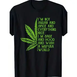 420 Leaf Print Graphic Tee: Funny Cannabis Bud Design, Soft 100% Cotton, Relaxed Regular Fit Crew Neck for Casual Outfits & Gifts, Easy Care Machine Wash | #420Tee #StonerStyle #GraphicTee #ComfyClothes