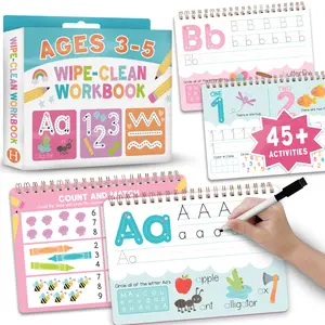 Hadley Designs Kids' First Learn-to-Write Workbook ABC Tracing Books for Ages 3-5 Dry Erase Letter Tracing Toddler Preschool Learning Activities 45+ Activities
