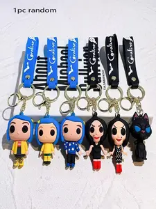 Funny Keychain Wooden Stick Man Shark Toy, Stress Relief Small Gift, Cartoon Character Keychain Necklace, Creative Hanging Ornament