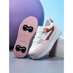 Unisex Roller Skates with 4 Wheels, Detachable and Convertible Design, Double Row Roller Skates for Improved Stability, Suitable for Fashionable Casual Wear and Sports, Suitable for Teenagers