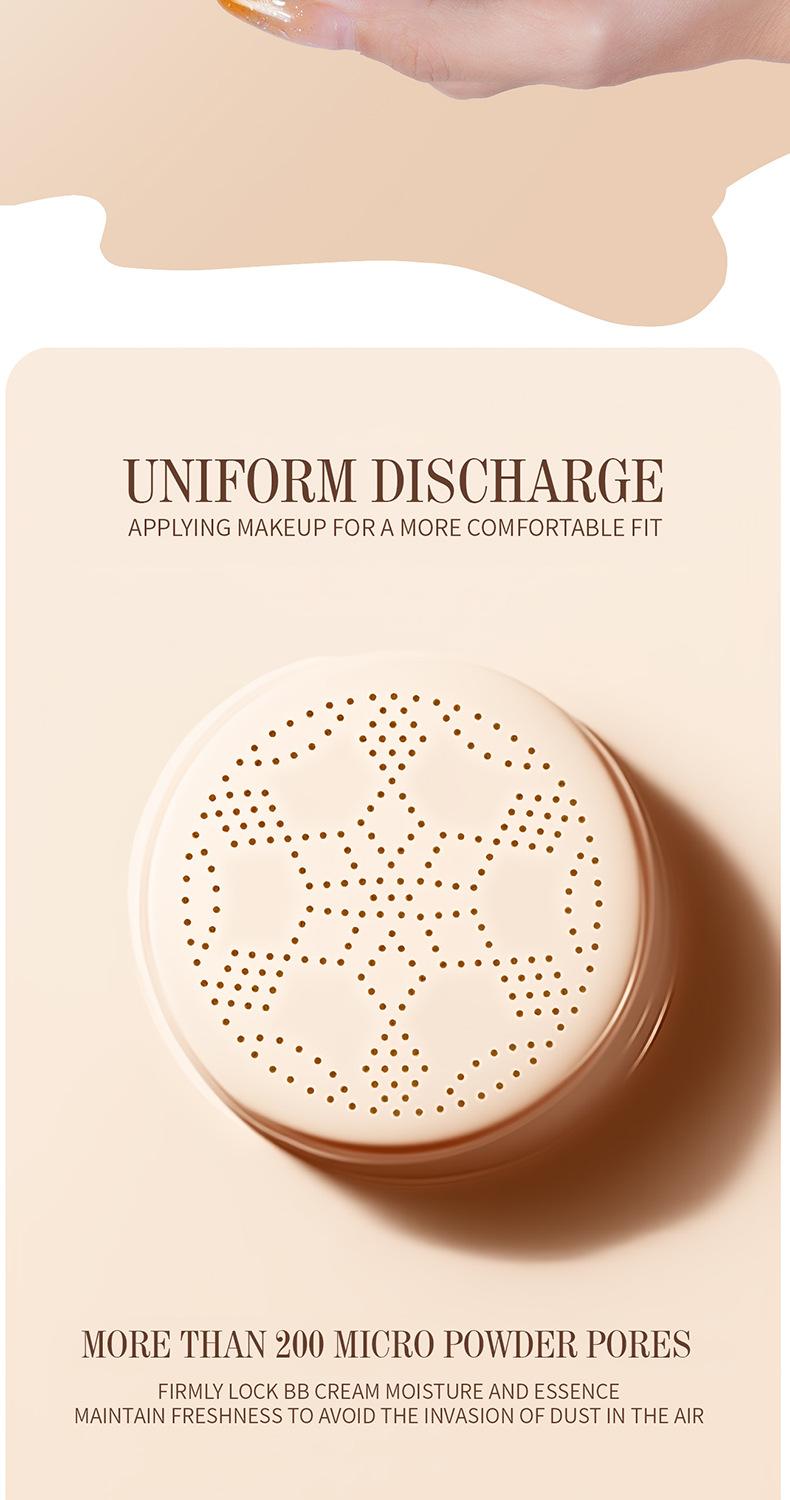 Air Mushroom Cushion BB Cream — Natural Finish, Non-Cakey, Brightening Foundation — Concealing, Long-Lasting, and Smudge-Proof