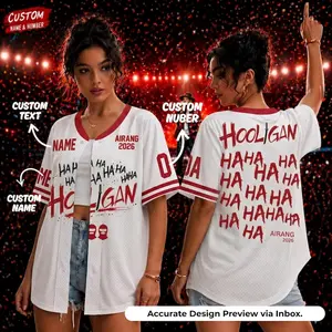 Personalized Baseball Jersey Hooligan Song for Army, Arirang World Tour Jersey, Custom Name & Number Jersey, Bangtan 2026 Merch Gift