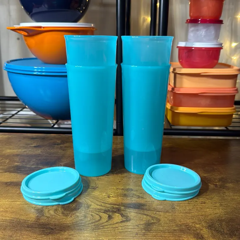 Tupperware Vasos Maravilla 4 Cup Set Turquoise