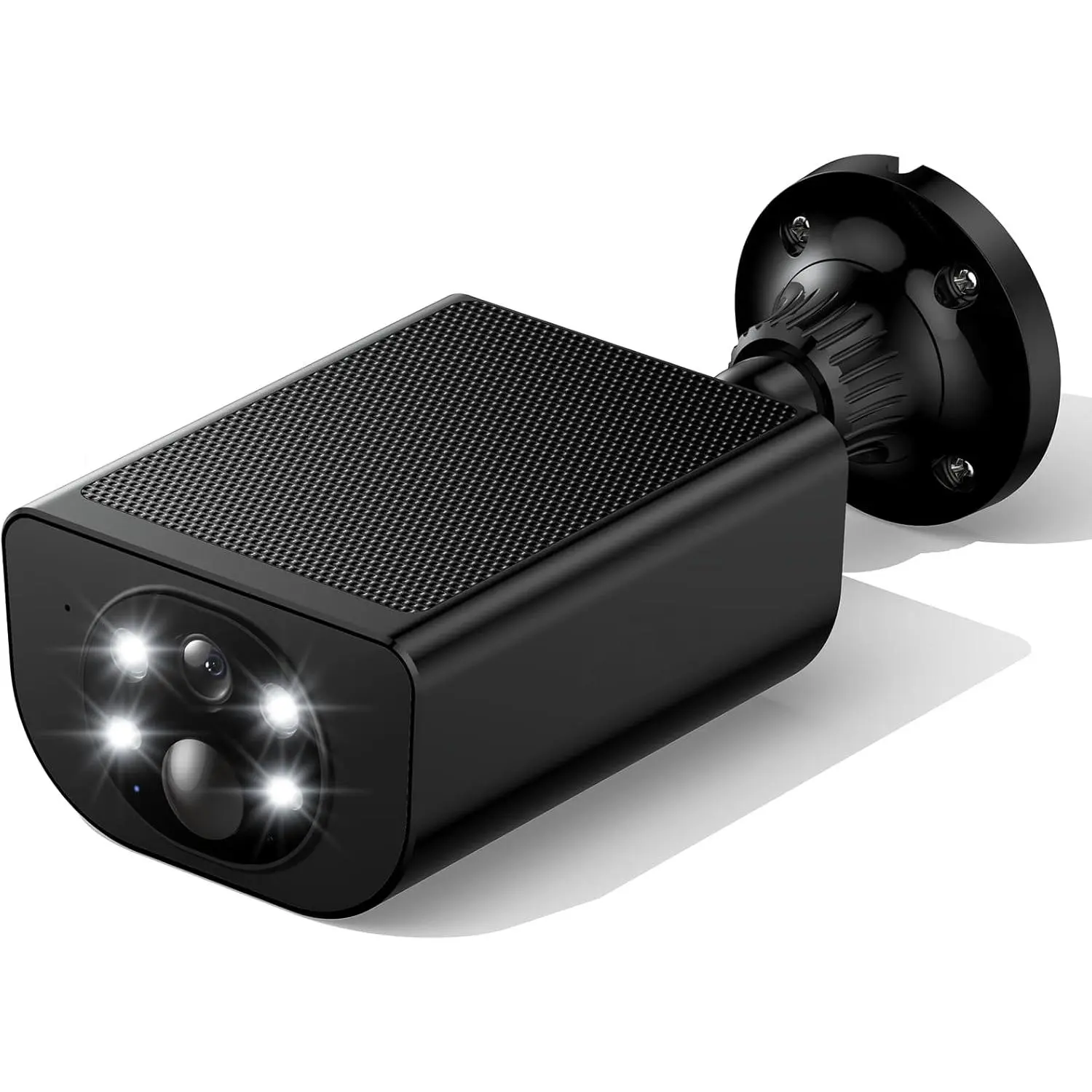 Cameras for Home Security-2.4G WiFi Battery Powered Security Cameras Wireless Outdoor with Built-in Solar Panel, 2K Color Night Vision, 2-Way Talk, TF Card&Optional Cloud Storage, S1 1P Black