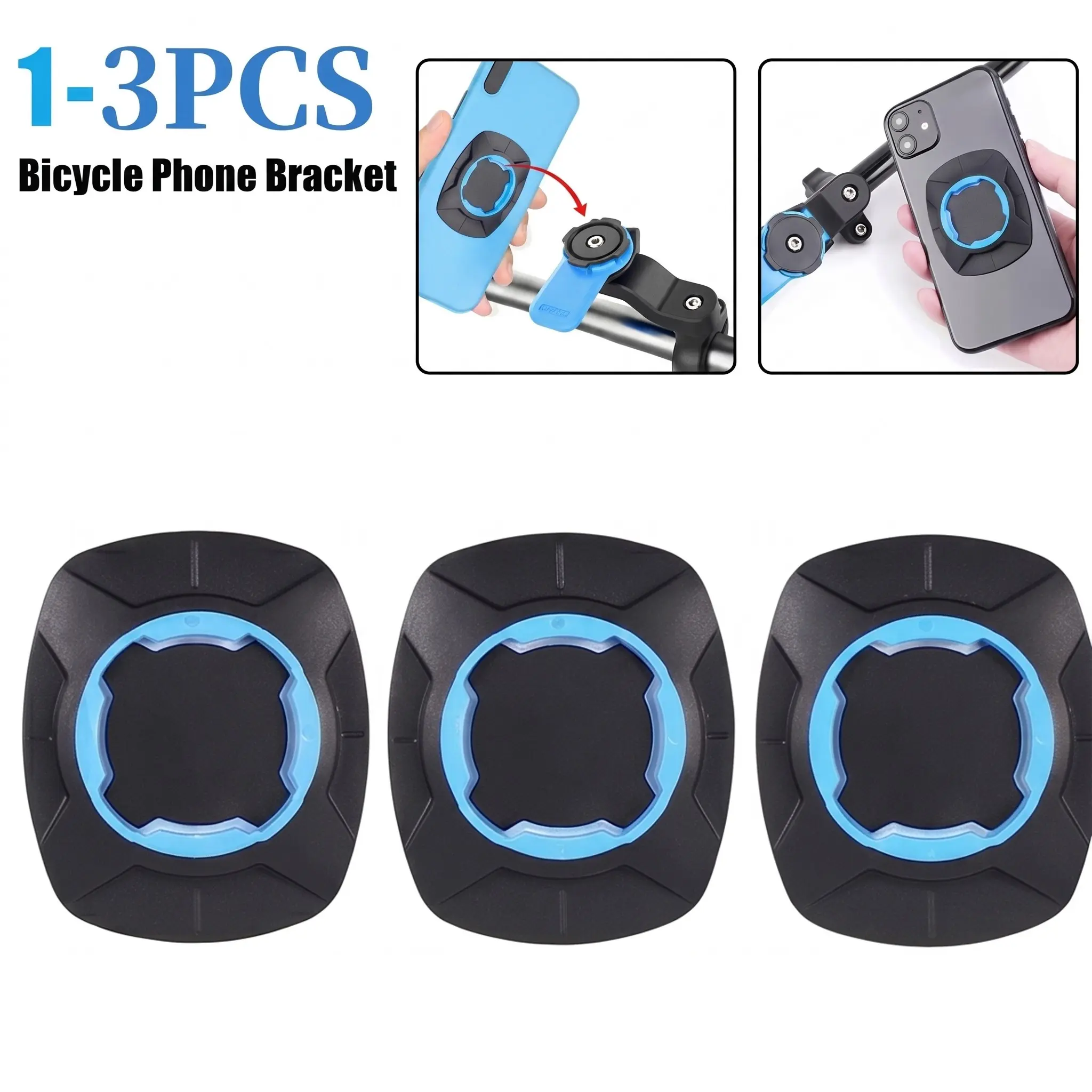 1Pcs-3PCS Motorcycle Bicycle Phone Bracket Patch Sticker GPS Computer Mount Phone Back Stickers Cycling Bracket Patch for MTB Universal Phone Holder Bike Phone Holder