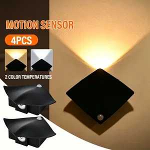 Motion Sensor Night Light, Devilfish LED Wall Lamp, USB Rechargeable, Wireless, Easy Installation, Home, Staircase, Corridor, Closet, Motion Sensor Home Lighting