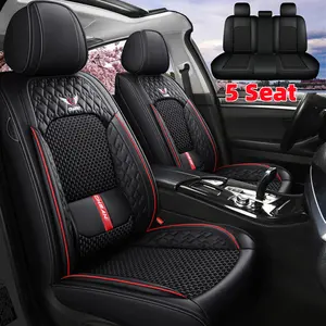 Enhance Comfort Car Seat Covers - PU Leather Five-Seat Full Vehicle Seat Covers - Breathable & Dirt-Proof for All Seasons