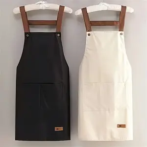 Waterproof Oil-Proof Apron with Large Pockets, Durable Kitchen Cooking Apron for Men & Women, Easy Clean Design for Daily Use, Dirt Resistant Apron