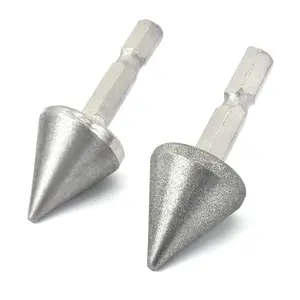 Square Hole Drill Bit Sharpener Mortise Chisel Bit Sharpening Tool Up to 1/2" Bit Grit #220/600-2Pack