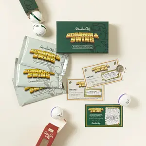 3PCS Scratch Swing Golf Game Cards, Novel Scratch Off Entertainment Game for Party Gathering Use
