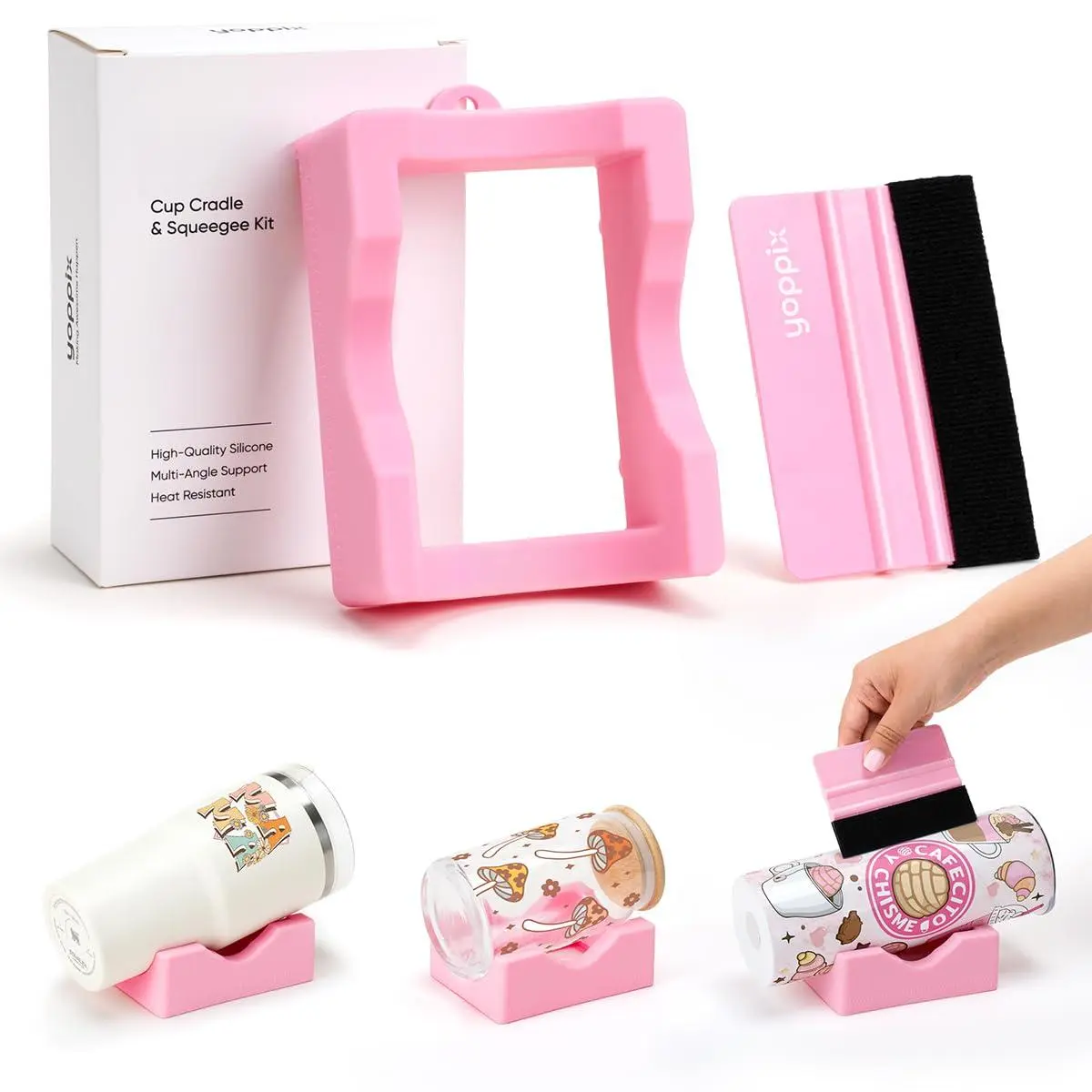 Silicone Cup Cradle  For Tumblers Apply Uv Dtf Decals/apply Vinyl Decals/sublimating Hanging Storage Diy Your Craft