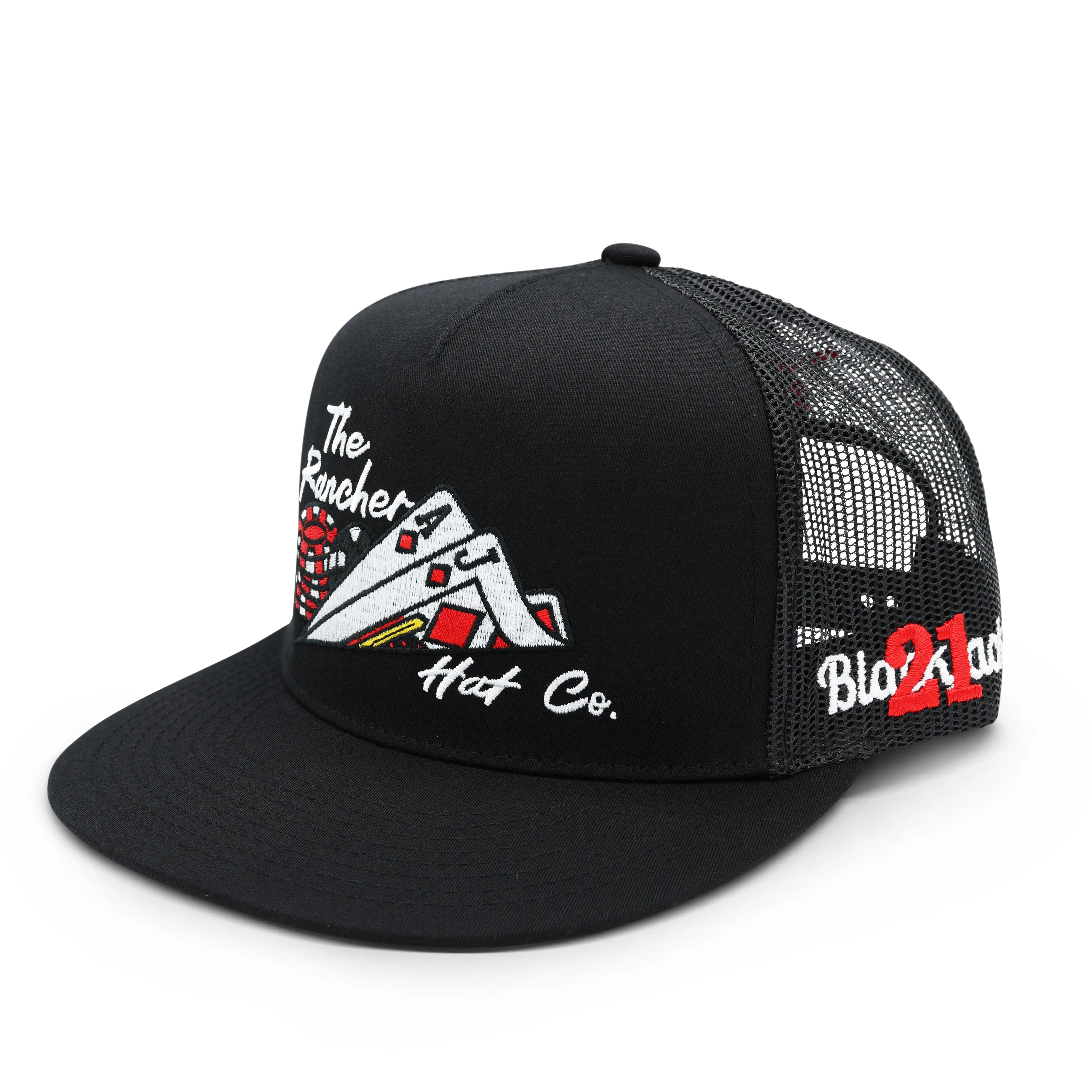 "21 Blackjack"- Flat bill Trucker Snapback