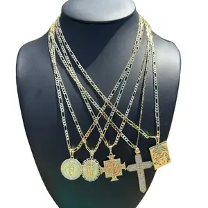 High quality Religious Figario chain no green skin durable Jewelry