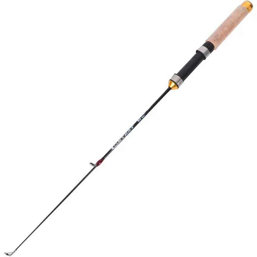 25.6 Inch Carbon Pocket Telescopic Fishing Rod Mini Ultra Light Ice Fishing Rod with Cork Handle Portable Travel Fishing Pole for Freshwater Saltwater Outdoor Fishing Gifts for Men