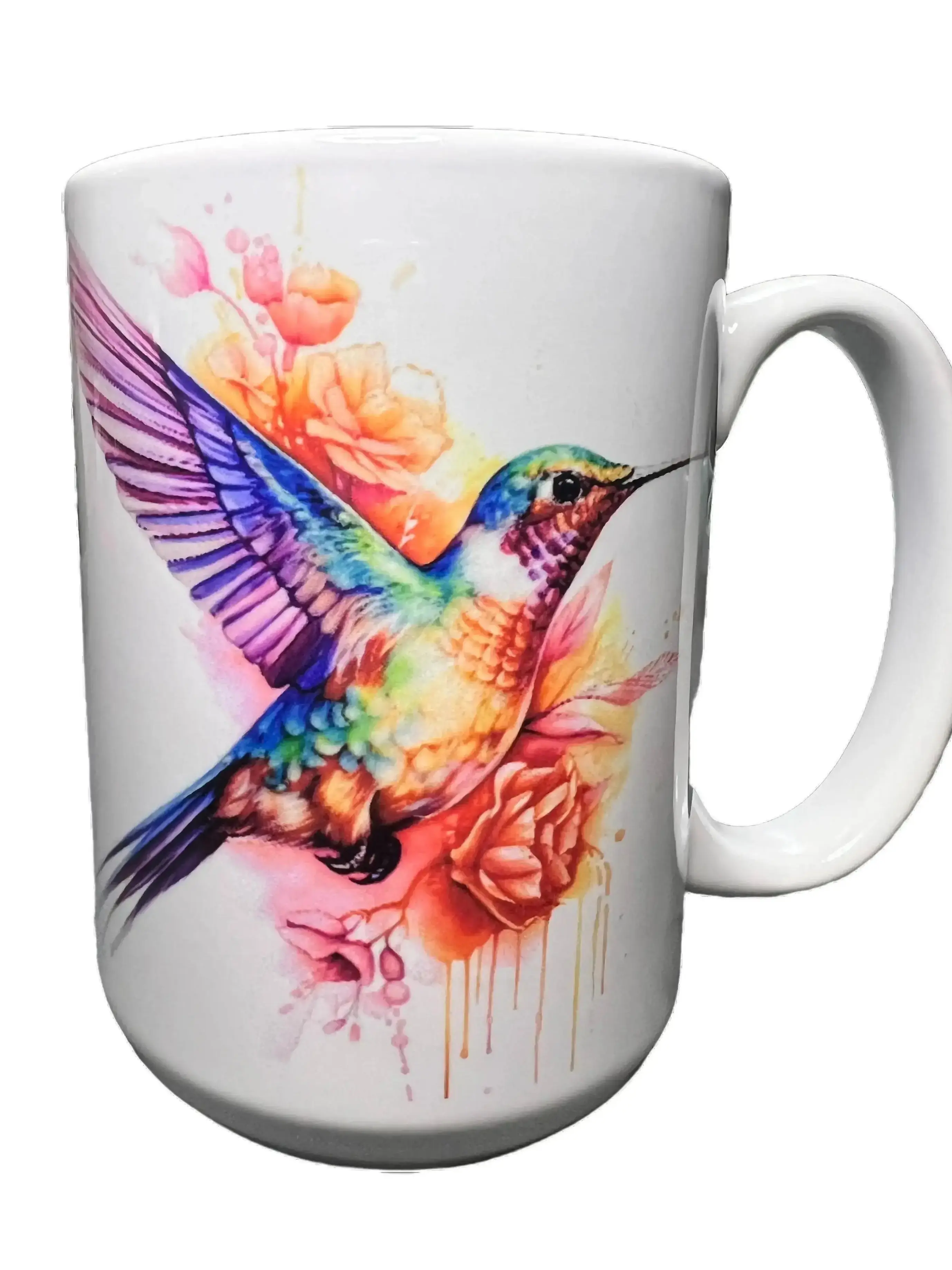 15 OZ Watercolor Hummingbird Coffee Tea Mug (2 of 4) Ceramic Cup