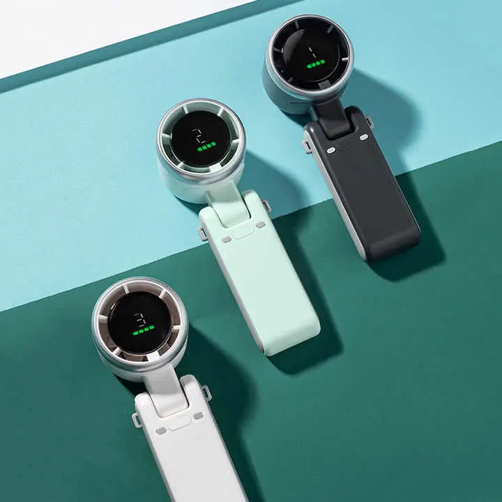 Portable Handheld Turbo Fan, 5 Gear Wind,4000mAh Battery Operated, Up to 10 Working Hours, 3 IN 1 Hand Fan Rechargeable with Air Turbo Tech Cooling Fa