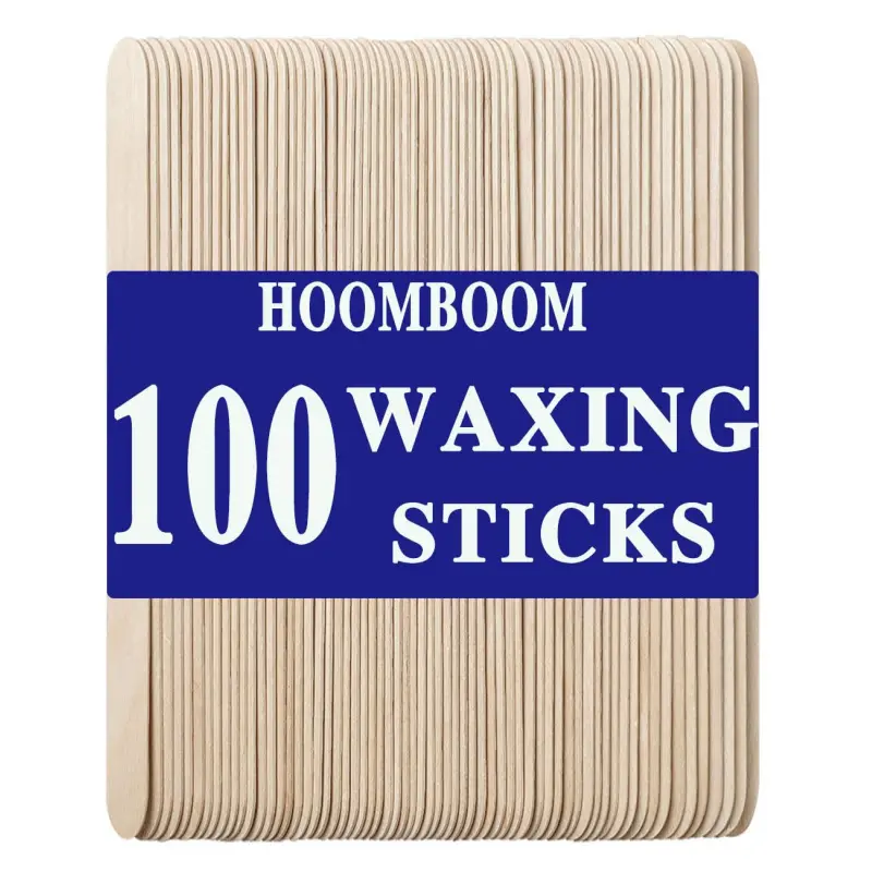 100Pcs Large Wooden Waxing Sticks for Hair Removal -  6" x 3/4" Premium Splinter-Free Wooden Sticks for Waxing, Wax Stick for Body Eyebrow and Face Waxing : Beauty & Personal Care