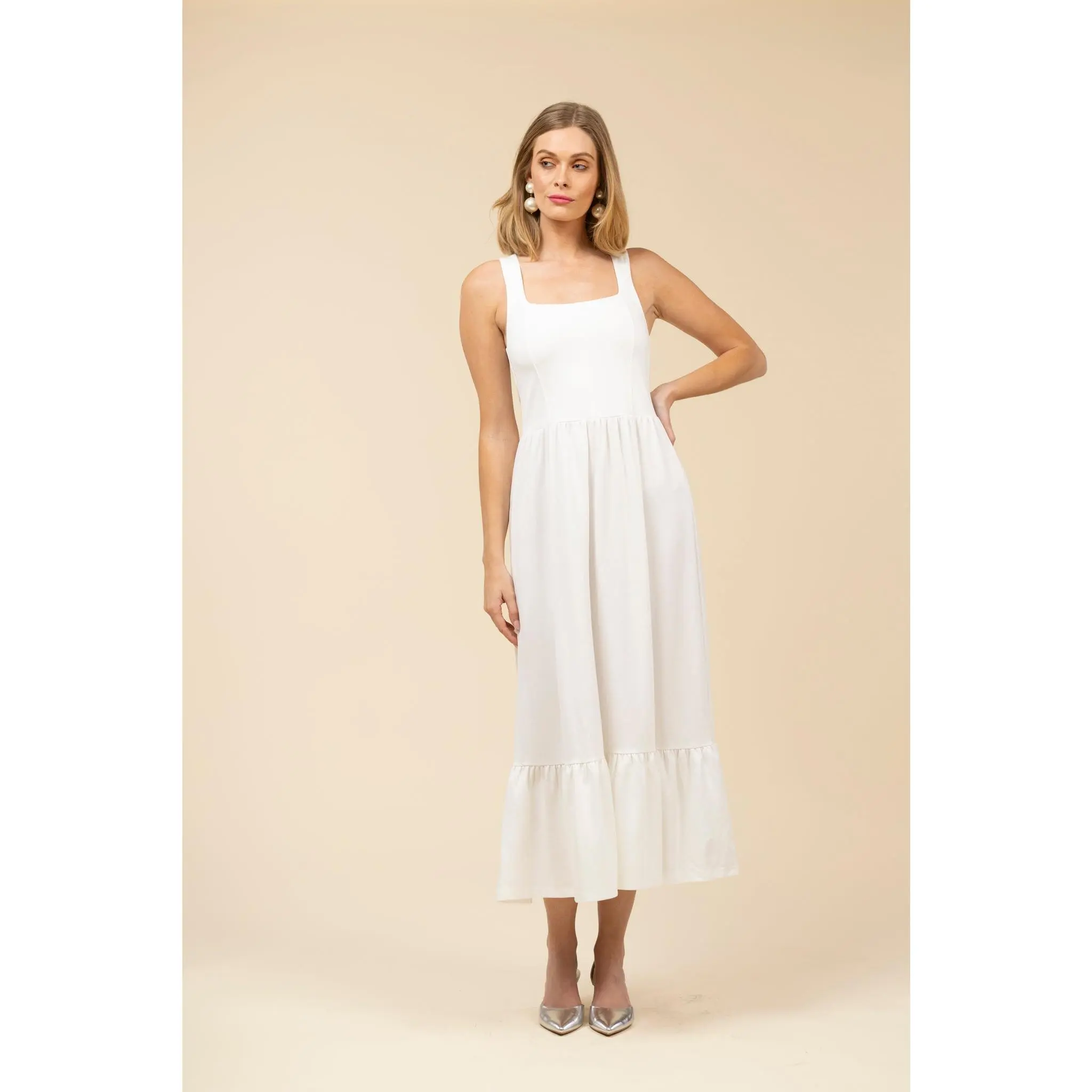 The Bernadette Dress - Off White