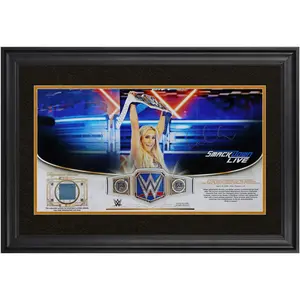 Carmella WWE Autographed 10" x 18" Golden Moments April 10th, 2018 Smackdown Collage with a Piece of Match-Used Canvas - Limited Edition of 99 - Fanatics Authentic Certified