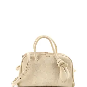 Pre-owned JACQUEMUS Suede Top Handle Bags Le Petite Turismo Bag Crocodile Embossed by Rebag